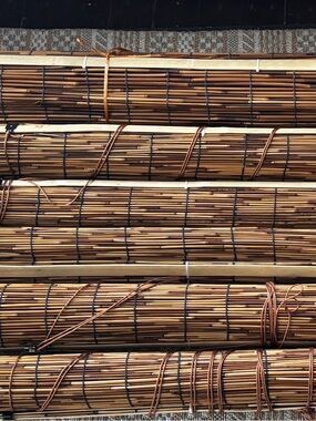 Natural Bamboo outdoor porch shades. 6 total blinds. Sizes listed below.